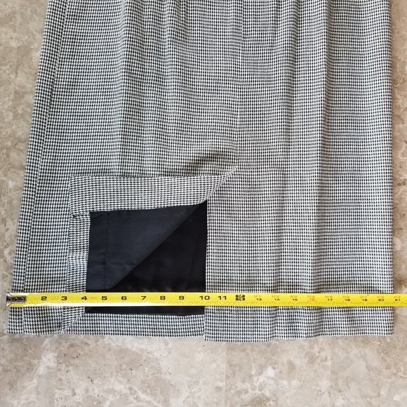 Vintage Black/White Houndstooth 2 pc Skirt Suit Set Size 8/10  Made in USA - Picture 12 of 13
